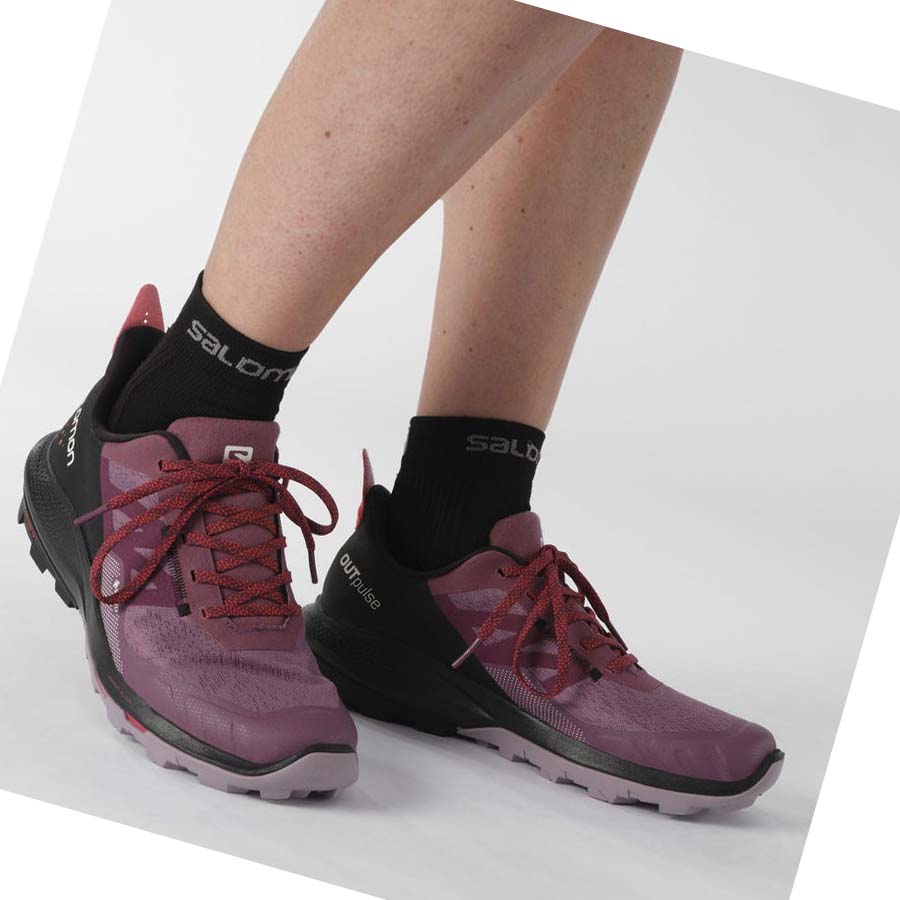 Tenis Senderismo Salomon WoOUTPULSE GORE-TEX Mujer Morados | MX 2838WNB